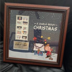 2015 A Charlie Brown Christmas Commemorative Holiday Stamp Framed Piece